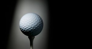 Golf ball on tee