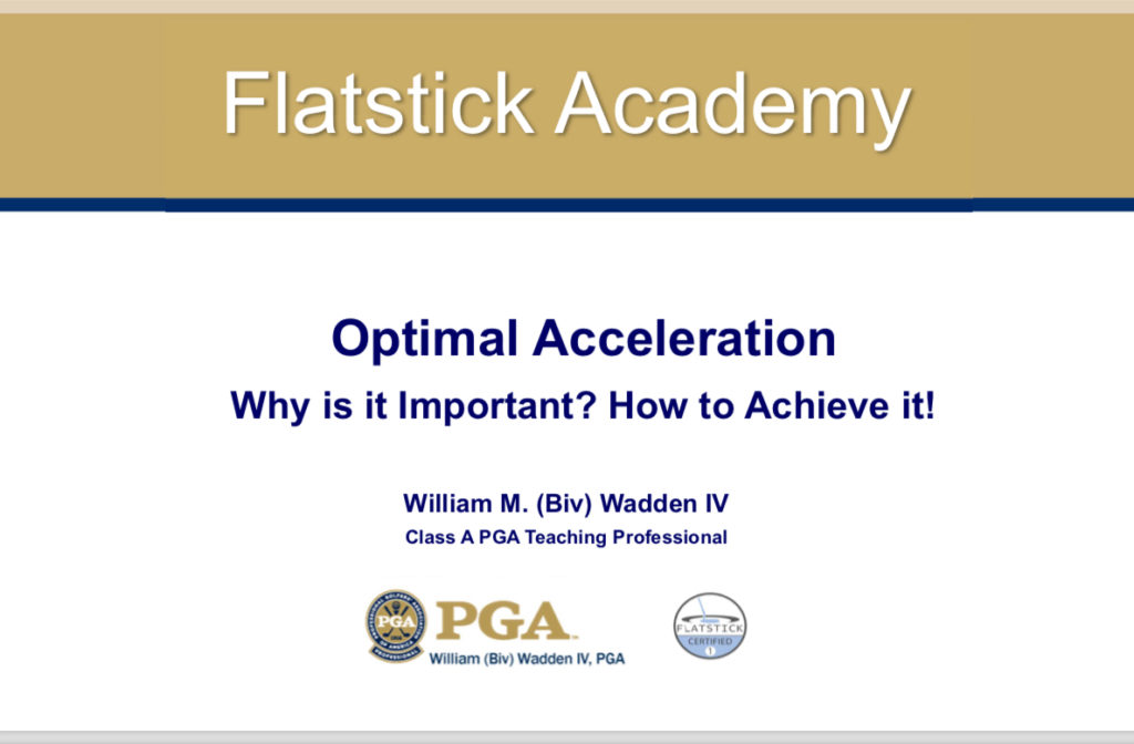 Optimal Putting Acceleration